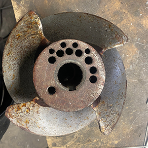 Rusted, corroded, damaged SCOTT 852 impeller